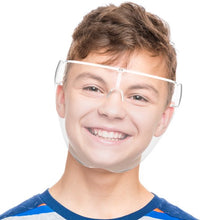 Load image into Gallery viewer, Child Face Shields (Pack of 2) with Glasses Plastic Anti-fog Clear Safety Face Shields for Boys &amp; Girls
