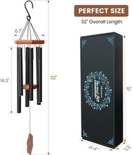 Load image into Gallery viewer, Manss Wind Chimes Outdoor Clearance Deep Tone, 32&quot; Thick Aluminum Tube Fixed Tone Wind Chime with Writable Pendant for Outdoor Gardens, Balconies, Corridors and Room Windows
