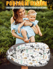 Load image into Gallery viewer, Baby Lounger Baby nest,Ultra Safe Feeling to Cuddle Newborn,Protect Infant Spine,Crib&amp;Bassinet Suitable,Portable to Indoor&amp;Outdoor,Baby Gift for Napping,Co Sleeping |Reversible:Animal 2
