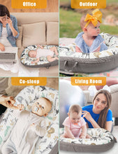 Load image into Gallery viewer, Baby Lounger Baby nest,Ultra Safe Feeling to Cuddle Newborn,Protect Infant Spine,Crib&amp;Bassinet Suitable,Portable to Indoor&amp;Outdoor,Baby Gift for Napping,Co Sleeping |Reversible:Animal 2
