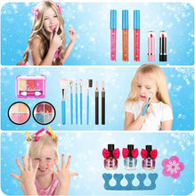 Load image into Gallery viewer, Wattne Kids Makeup Kit for Girl, 24 Pcs Washable Little Girls Makeup Kit Real Cosmetic Toy, Safe &amp; Non-Toxic Frozen Makeup Set, Toddler Makeup Set for 3-12 Year Old Girls Birthday Gift
