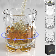 Load image into Gallery viewer, Spinning Whiskey Glasses,Bourbon Glass,Whiskey Glasses Set of 4,Old Fashioned Glasses,Whiskey Glass 10 oz for Bourbon,Liquor,as Gift for Father,Men,Grandpa,Friends,Family
